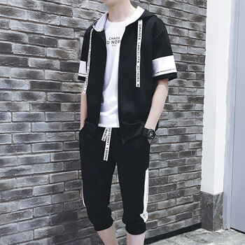 柏裳（POSHAWN） 短袖 男士T恤 黑色 