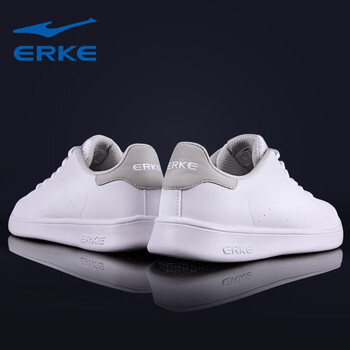 鴻星爾克（ERKE）板鞋正白/淺灰076 44，39，40，41，42，43