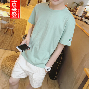 古萊登（GODLIKE） 短袖 男士T恤 淺綠色 S，XL，L，XXXL，XXL，M