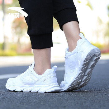 安踏（ANTA）跑步鞋女款5522-1安踏白/冷灰 41