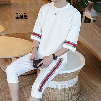 古萊登（GODLIKE） 長袖 男士T恤 白色(17款) XL，L，M，XXL，XXXL