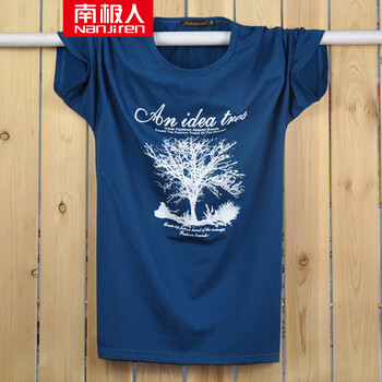 南極人（Nanjiren） 長袖 男士T恤 牛仔藍(lán)小樹 XL，L，M，XXXL，XXL