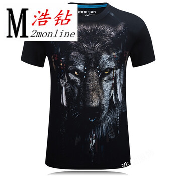 古萊登（GODLIKE） 短袖 男士T恤 印第安狼 XL，L，M