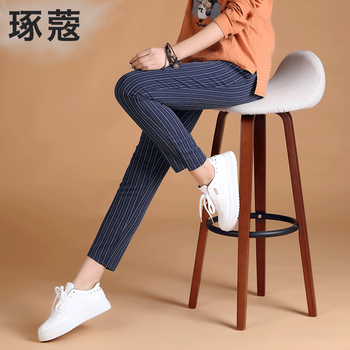 琢蔲 高腰 鉛筆褲/小腳褲 女 九分褲 休閑褲