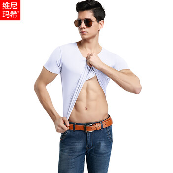 維尼瑪希（VeniMasee） 短袖 男士T恤 白色 XL，L，XXL，M