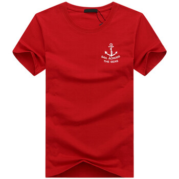 賓宇兄弟（BINYUXD） 短袖 男士T恤 紅色 S，XL，L，XXL，加大，XXXL，M