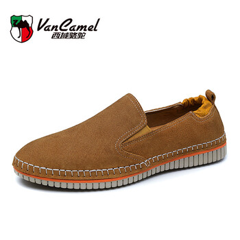 西域駱駝（VANCAMEL）男士1184反絨土黃 42