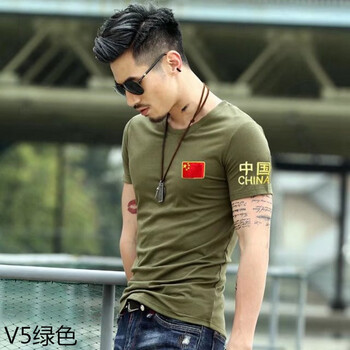 古萊登（GODLIKE） 短袖 男士T恤 V5綠色 