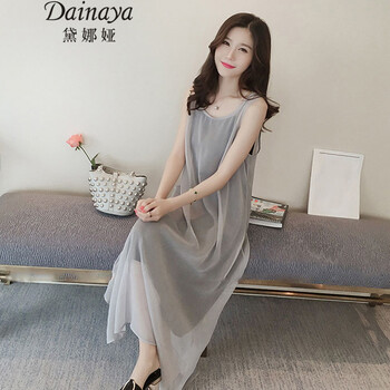 黛娜婭（Dainaya） 純色 拼接 連衣裙