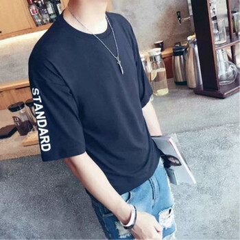 丹杰仕（DAN JIE SHI） 短袖 男士T恤 五分字母黑 XL，L，XXL，M