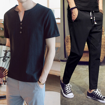 UUYUK 短袖 男士T恤 黑色 XL，L，M，XXL，XXXL