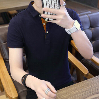 喬森馬奇（JOSEMARCH） 短袖 男士T恤 藏藍(lán)色(咖啡袖) XL，L，M