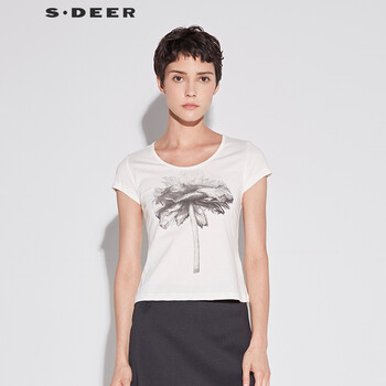 S.DEER  短袖 T恤 女 圓領(lǐng)