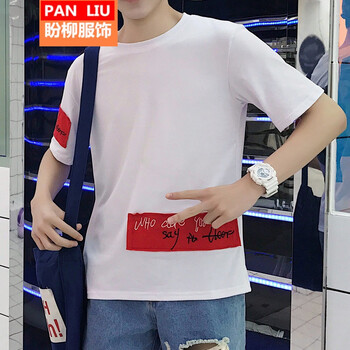 西牧子 七分袖 男士T恤 小丑五分 白色 S，XL，L，M，XXL