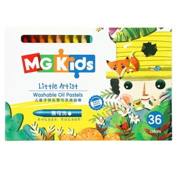 晨光（M&G）MG KIDS系列儿童子弹头易可洗油画棒蜡笔绘画棒36色 ZGM91153