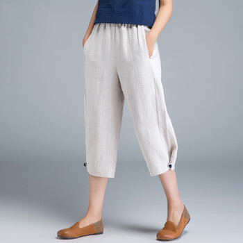 凌丹娜 高腰  女 七分褲 休閑褲