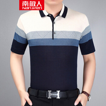 南極人（Nanjiren） 短袖 男士T恤 SBG-608米色 XL，L，XXL，M，XXXL