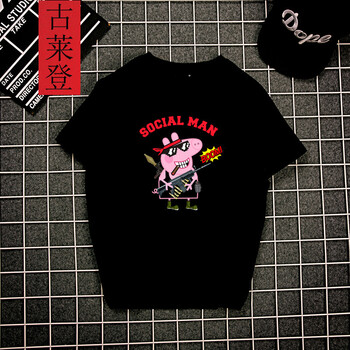 古萊登（GODLIKE） 短袖 男士T恤 664-2黑 S，XL，L，XXL，M，XXXL