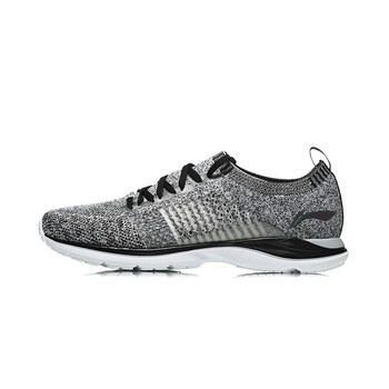 李寧（LI-NING）跑步鞋-5標(biāo)準(zhǔn)黑/標(biāo)準(zhǔn)白/銀灰色 
