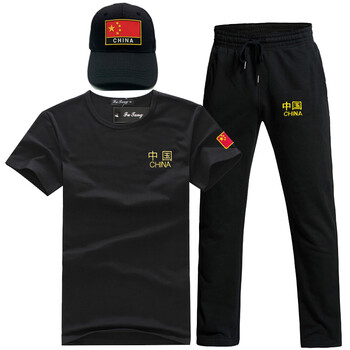 古萊登（GODLIKE） 短袖 男士T恤 中國圓領(lǐng)黑+中國長(cháng)褲+中國帽 