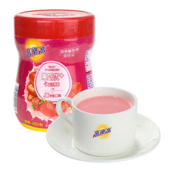 高乐高 水果味固体饮料 果奶优+ 冷热随意冲 新草莓味350g/罐