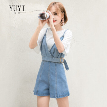 與亦（YUYI） 純色 背帶 連衣裙