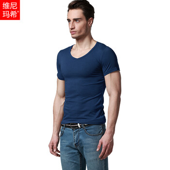 維尼瑪希（VeniMasee） 短袖 男士T恤 寶藍(lán)色 XL，L，M，XXL