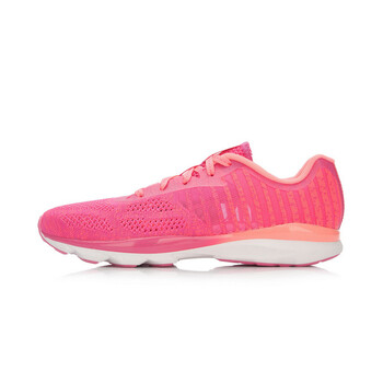 李寧（LI-NING）跑步鞋熒光莓紅/熒光炫粉ARBL014-2  35
