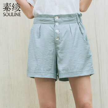 素縷（Souline）  直筒褲 女 短褲 休閑褲