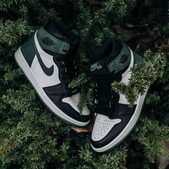 耐克（NIKE）籃球鞋555088-135 黑綠綠麂皮綠腳趾 