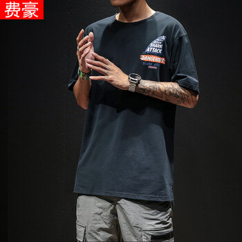 費豪（FEIHAO） 長袖 男士T恤 黑色D-A048-T172 