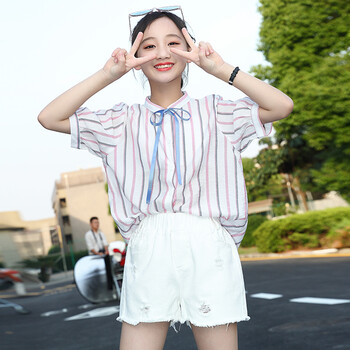 女短袖條紋14歲
