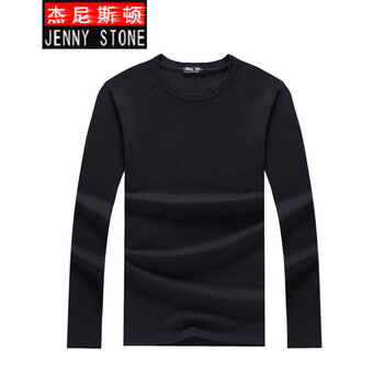 杰尼斯頓（Jenny Stone） 長(zhǎng)袖 男士T恤 黑色 S，XL，L，加大，XXL，XXXL，M