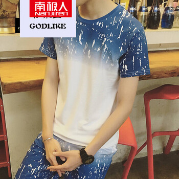 南極人（Nanjiren） 短袖 男士T恤 藍(lán)色 XL，L，XXXL，XXL，M