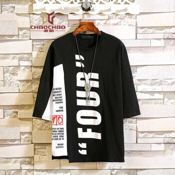 C2潮朝（C2 CHAOZHAO） 短袖 男士T恤 黑色上衣單件 S，XL，L，XXXL，XXL，M