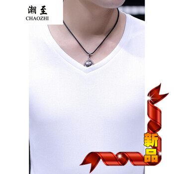 潮至（CHAOZHI） 長袖 男士T恤 922白色V領(lǐng) 