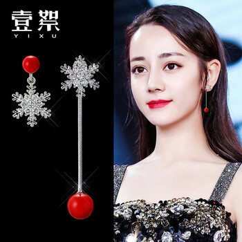 圣誕雪花耳釘