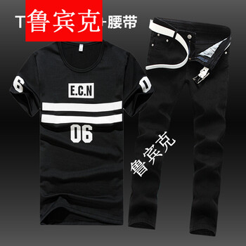 魯賓克 短袖 男士T恤 06黑/黑褲 S，XL，L，M，XXL，XXXL