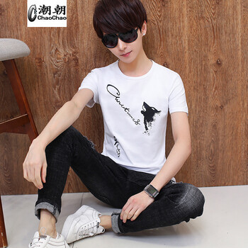 C2潮朝（C2 CHAO CHAO） 短袖 男士T恤 609白色 XL，L，XXL，M，XXXL