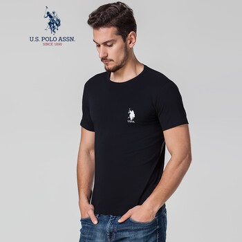 U.S. POLO ASSN. 短袖 男士T恤 黑色 S，XL，L，M，XXL