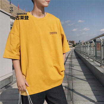 古萊登（GODLIKE） 長(zhǎng)袖 男士T恤 黃色 S，XL，L，XXL，M