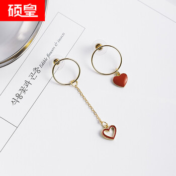 碩皇耳環(huán)，耳釘合金，合成水晶