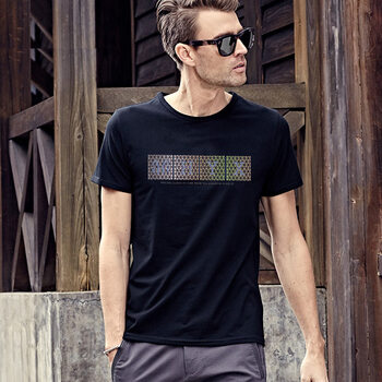 恒源祥 短袖 男士T恤 鐳射黑 