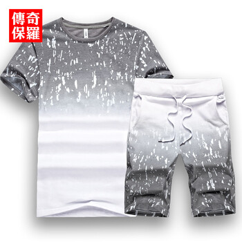 傳奇保羅（CHUANQIBAOLUO） 短袖 男士T恤 灰色CSL-885 