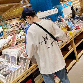 其他品牌 五分袖 男士T恤 白色 XL，L，XXL，M