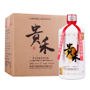 貴禾53%vol.750ml及以上，500mL*4 醬香型，醬香