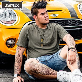 Jsmix 短袖 男士T恤 軍綠色 