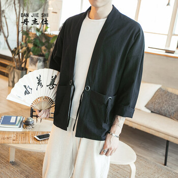 丹杰仕（DAN JIE SHI） 七分袖 男士T恤 黑色 XL，L，XXXL，M，XXL