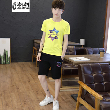 C2潮朝（C2 CHAO CHAO） 短袖 男士T恤 黃色 XL，L，XXXL，M，XXL