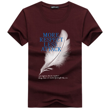 古萊登（GODLIKE） 短袖 男士T恤 酒紅羽毛 